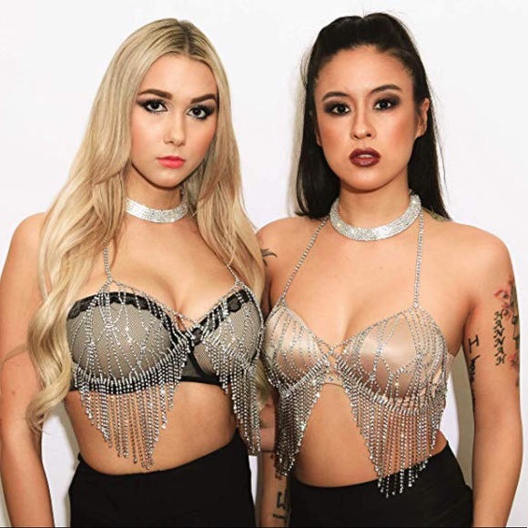 Silver Sparkle body chain - Picture 4 of 6